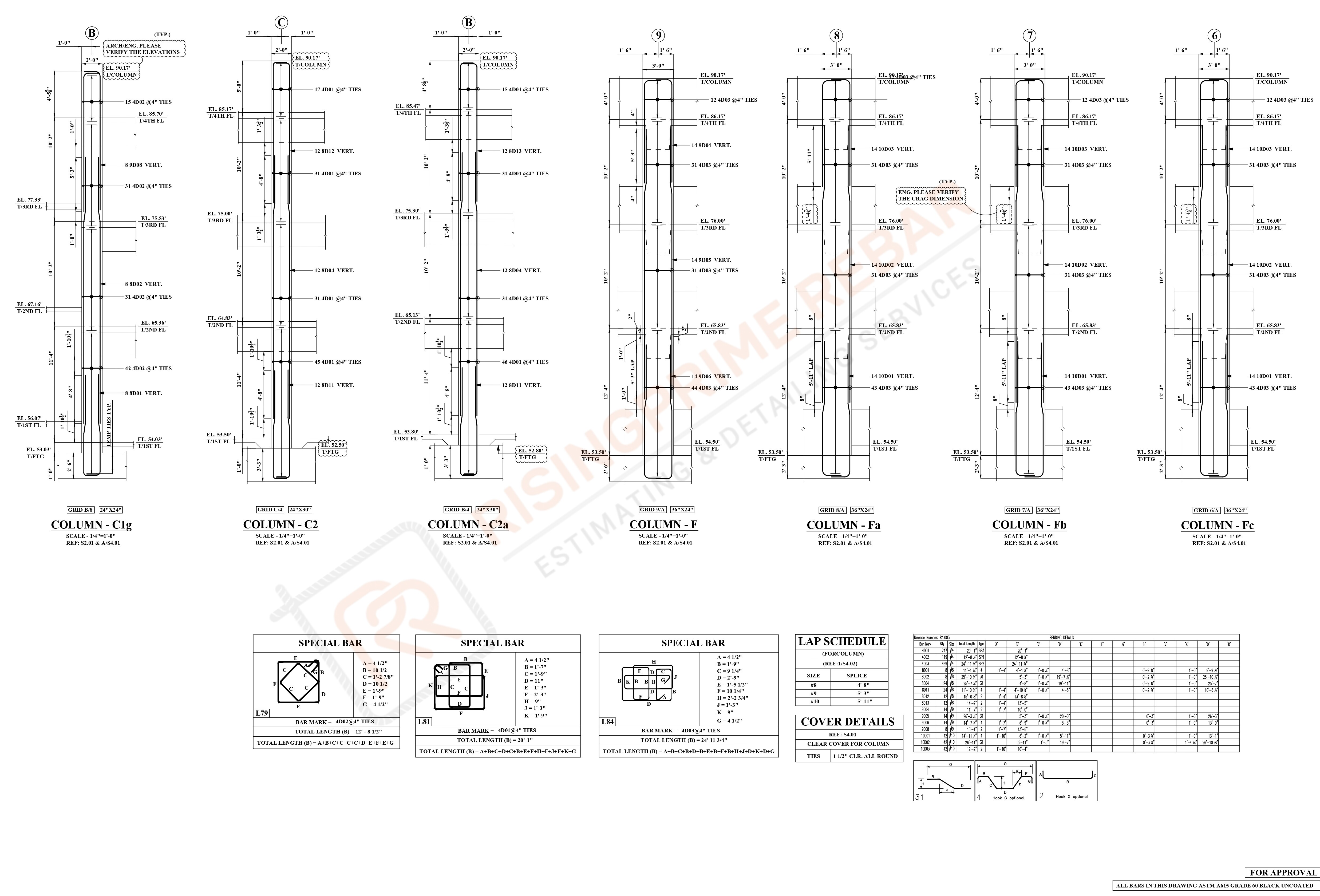 Column Elevations and Splice Details - Sheet 2